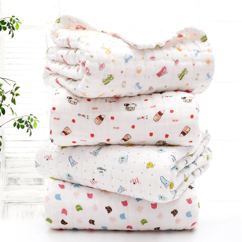 Prosop bebeluș din bumbac, muselină 12 straturi, fir 40s, 500 g sau mai mult, imprimare, țesătură simplă