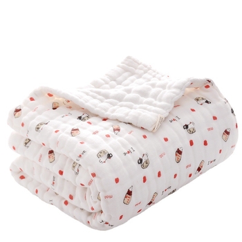 Prosop bebeluș din bumbac, muselină 12 straturi, fir 40s, 500 g sau mai mult, imprimare, țesătură simplă