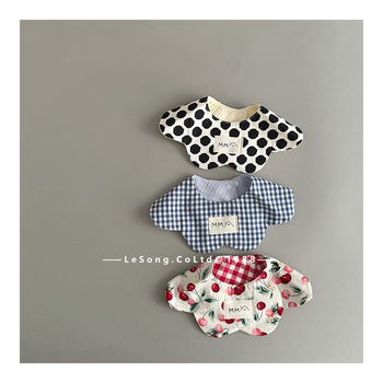 Zīdaiņu bibs - kokvilnas marle, uzsūcošs, elpojošs - universāls, no zīdaiņa līdz 1 gadam, dzīvnieku un ziedu raksts