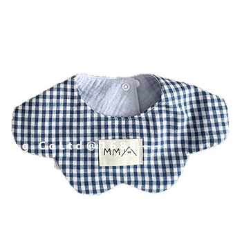 Zīdaiņu bibs - kokvilnas marle, uzsūcošs, elpojošs - universāls, no zīdaiņa līdz 1 gadam, dzīvnieku un ziedu raksts