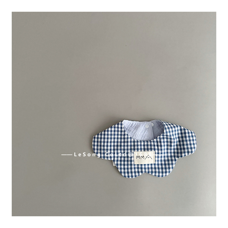 Zīdaiņu bibs - kokvilnas marle, uzsūcošs, elpojošs - universāls, no zīdaiņa līdz 1 gadam, dzīvnieku un ziedu raksts