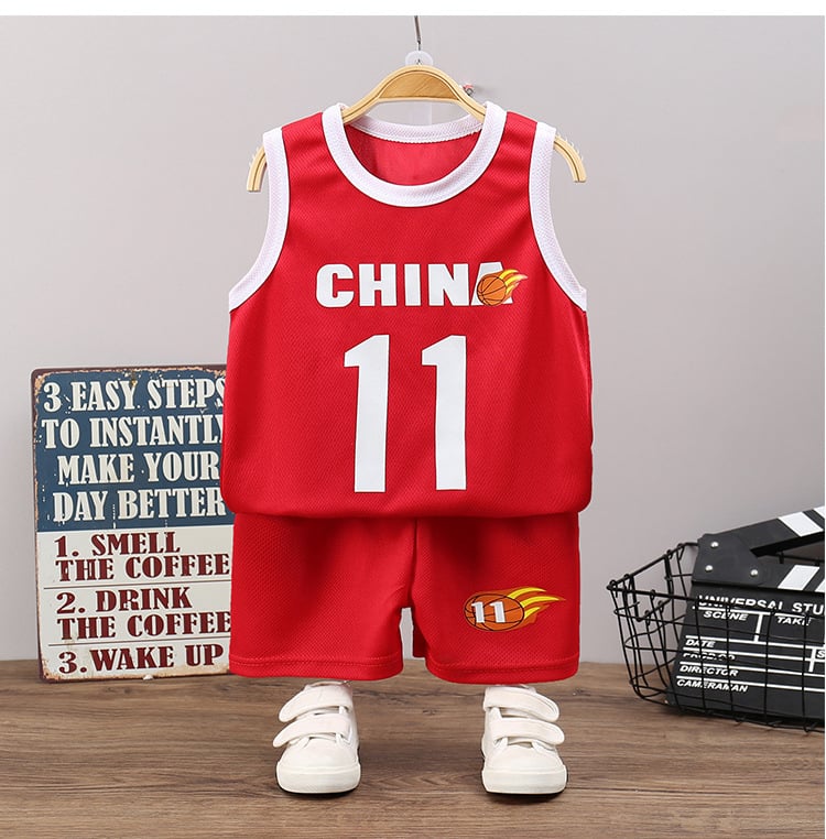 Bērnu divdaļīgs sporta komplekts: bez piedurknēm top un šorti, vasaras sezonai, 3–8 gadi, 100% poliesters, karikatūras motīvs