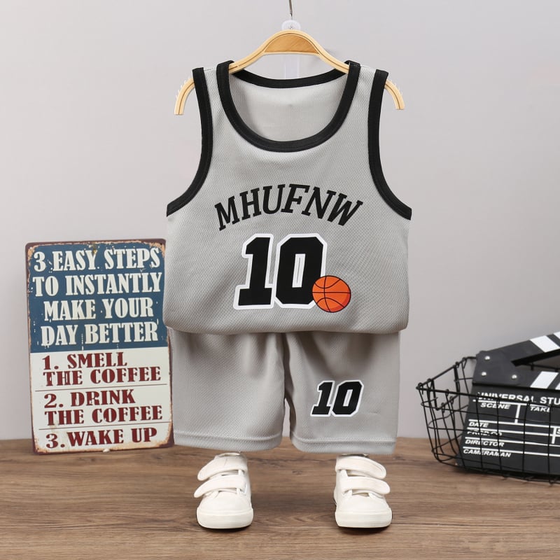 Bērnu divdaļīgs sporta komplekts: bez piedurknēm top un šorti, vasaras sezonai, 3–8 gadi, 100% poliesters, karikatūras motīvs