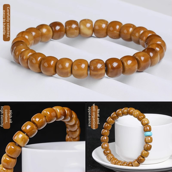 Narukvica Bodhi perli — Cook materijal, ručna izrada, unisex, kineski stil, oblici srce/valovi/geometrijski, književno retro, ljeto 2024