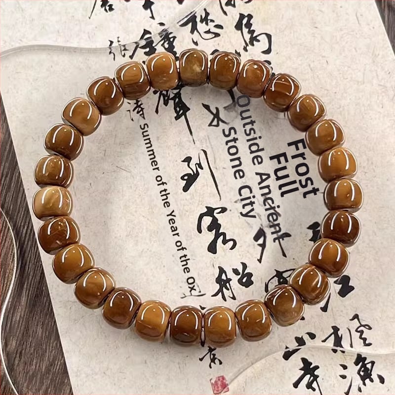 Narukvica Bodhi perli — Cook materijal, ručna izrada, unisex, kineski stil, oblici srce/valovi/geometrijski, književno retro, ljeto 2024