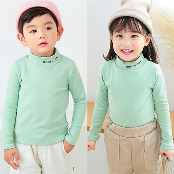 Bērnu T-krekls ar augstu kaklu, garām piedurknēm, 100% kokvilna, punktēts raksts, vecuma grupa 3–8 gadi