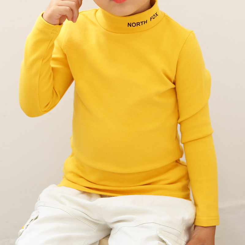 Bērnu T-krekls ar augstu kaklu, garām piedurknēm, 100% kokvilna, punktēts raksts, vecuma grupa 3–8 gadi