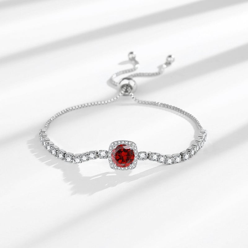 Ženska narukvica od metala, geometrijski kvadratni dizajn, 2 karata, imitacija moissanita, s ukrasnim kamenjem