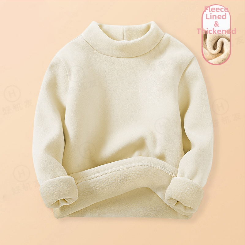 Bērnu termo krekliņš pamat slānim ar fleece iekšējo odere, Derong audums, 95% poliester, pusaugsta apkakle, garas piedurknes, ziema, unisex