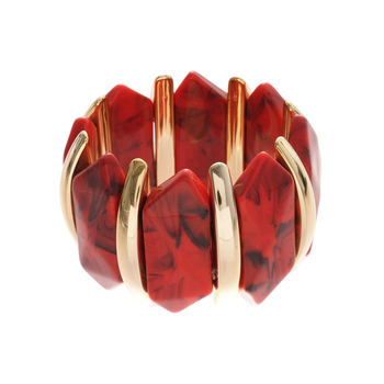 Roku darbs akrila elastīgā rokassprādze ar nepravilīgu rombu - Exquisite Jewelry Factory