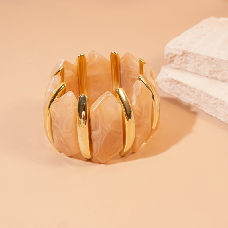 Roku darbs akrila elastīgā rokassprādze ar nepravilīgu rombu - Exquisite Jewelry Factory