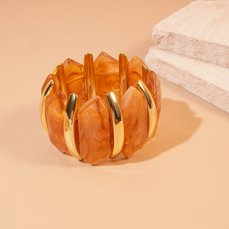 Roku darbs akrila elastīgā rokassprādze ar nepravilīgu rombu - Exquisite Jewelry Factory