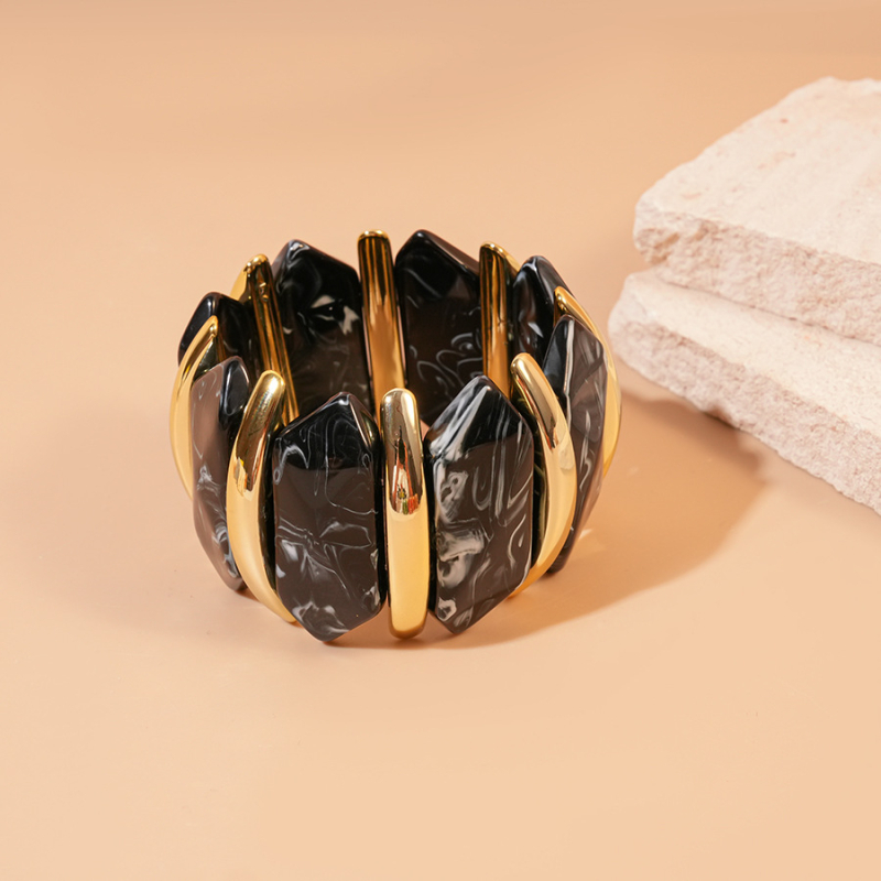 Roku darbs akrila elastīgā rokassprādze ar nepravilīgu rombu - Exquisite Jewelry Factory