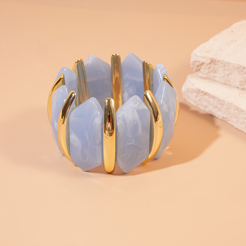 Roku darbs akrila elastīgā rokassprādze ar nepravilīgu rombu - Exquisite Jewelry Factory