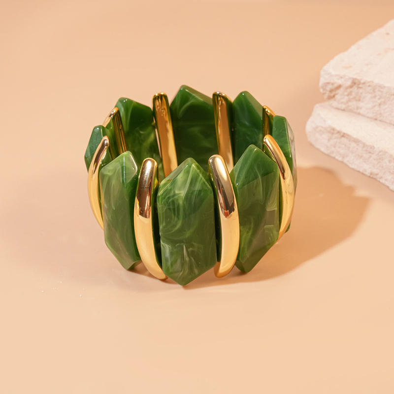 Roku darbs akrila elastīgā rokassprādze ar nepravilīgu rombu - Exquisite Jewelry Factory