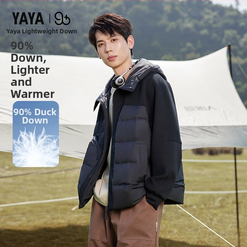 Női duck down dzseki kapucnival, 86–90% tolltöltet, poliészter anyag, közepes hossz, laza szabás, cipzáras záródás, ősz 2025, hercegnő-stílus