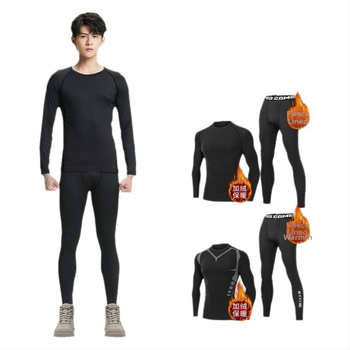Muško skijaško odijelo: topla baza s flecom, brzo sušenje, tkanina od mješavine kemijskih vlakana, podstava: spandex, punilo: fleece, pogodno za trčanje, fitness, biciklizam, zimske sportove i planinarenje