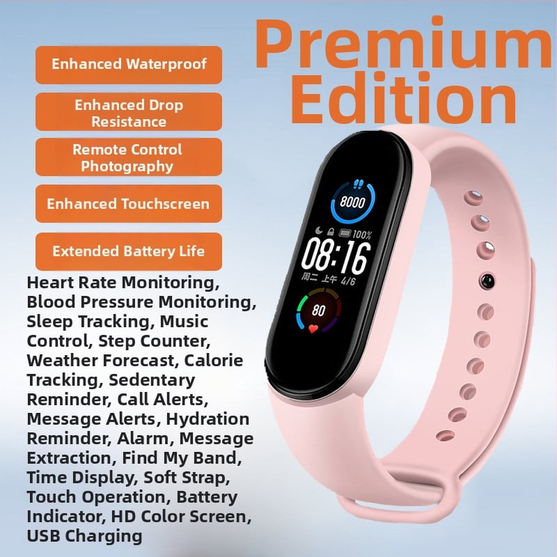 Brățară inteligentă pentru sport cu monitorizare a oxigenului din sânge, ritm cardiac și tensiune arterială, monitorizare a somnului, impermeabilă