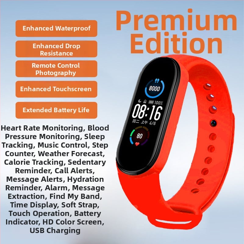 Brățară inteligentă pentru sport cu monitorizare a oxigenului din sânge, ritm cardiac și tensiune arterială, monitorizare a somnului, impermeabilă