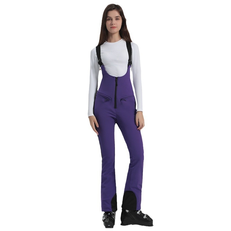 Ženske hlače za skijanje s naramenicama, vodootporne 15000, tople, prozračne, otporne na vjetar – GS-2354