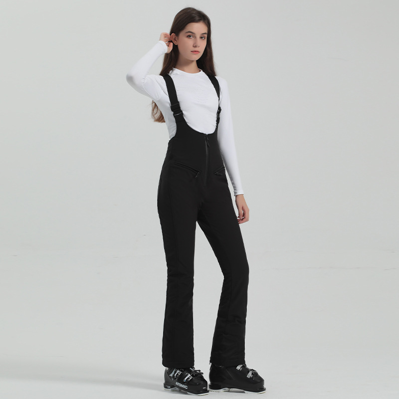 Ženske hlače za skijanje s naramenicama, vodootporne 15000, tople, prozračne, otporne na vjetar – GS-2354