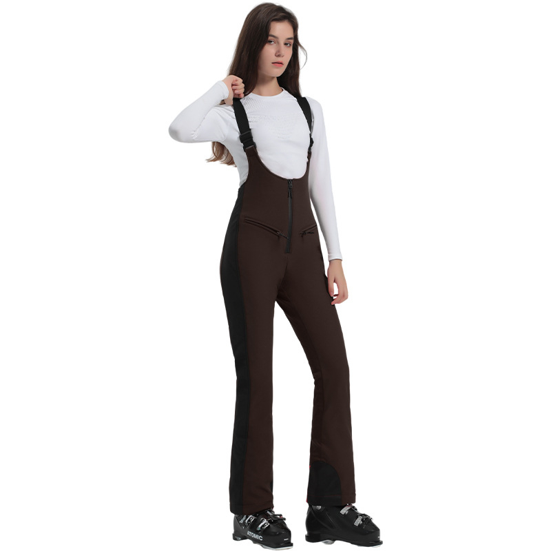 Ženske hlače za skijanje s naramenicama, vodootporne 15000, tople, prozračne, otporne na vjetar – GS-2354