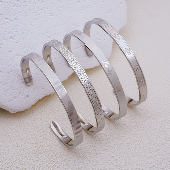 Huayue titāna tērauda rokassprādze sievietēm, precizā apstrāde, personīgais stila virziens, svars 13 g