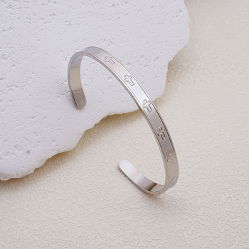 Huayue titāna tērauda rokassprādze sievietēm, precizā apstrāde, personīgais stila virziens, svars 13 g