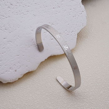 Huayue titāna tērauda rokassprādze sievietēm, precizā apstrāde, personīgais stila virziens, svars 13 g