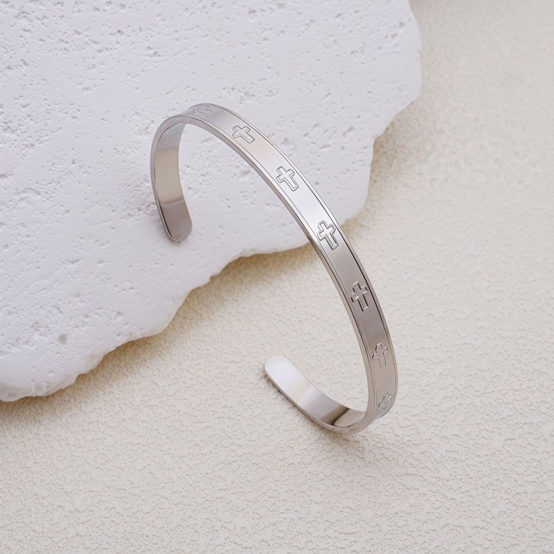 Huayue titāna tērauda rokassprādze sievietēm, precizā apstrāde, personīgais stila virziens, svars 13 g