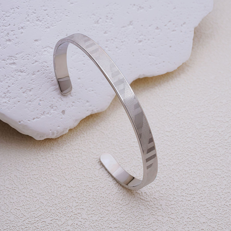 Huayue titāna tērauda rokassprādze sievietēm, precizā apstrāde, personīgais stila virziens, svars 13 g