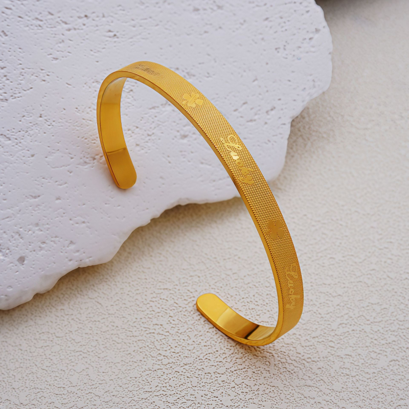 Huayue titāna tērauda rokassprādze sievietēm, precizā apstrāde, personīgais stila virziens, svars 13 g