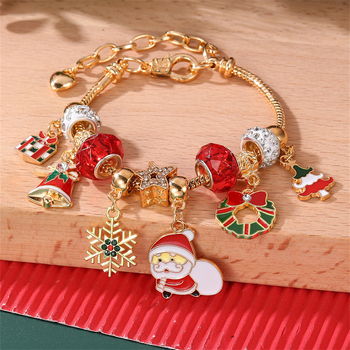 Korejas stila rokassprādze no cinka sakausējuma ar sirds cirkona kulonu un lodītēm — Naizhu, elektroplatinga, 25 g