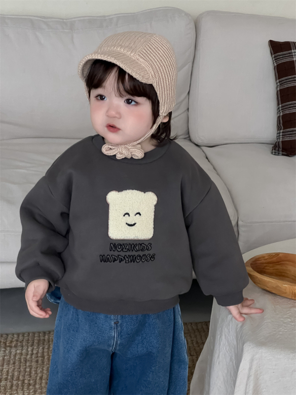 Divu gabalu bērnu komplekts ar biksēm, korejas stila, kokvilna 85%, bieza ziemai un rudenim, vecums 1–3 gadi