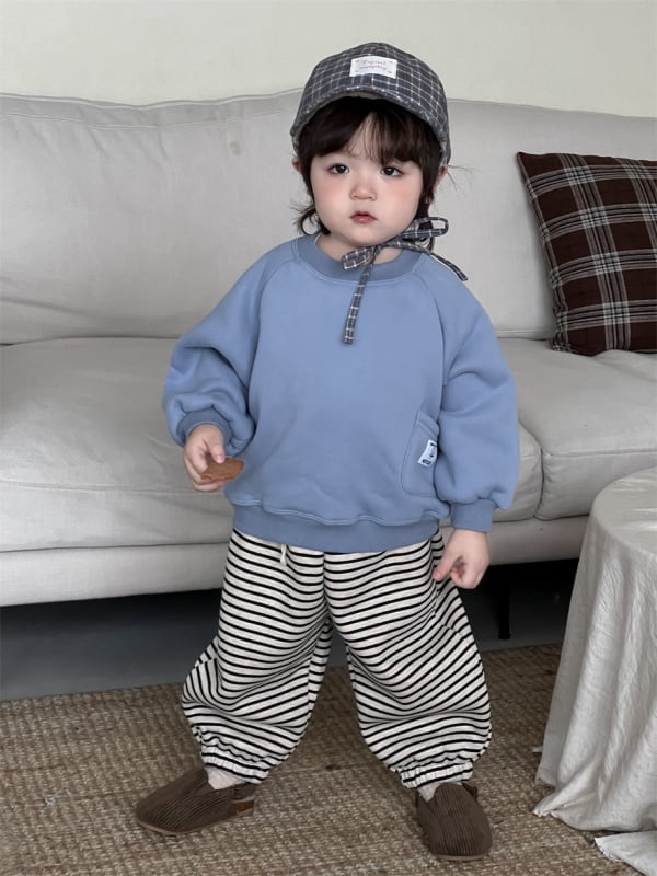 Divu gabalu bērnu komplekts ar biksēm, korejas stila, kokvilna 85%, bieza ziemai un rudenim, vecums 1–3 gadi