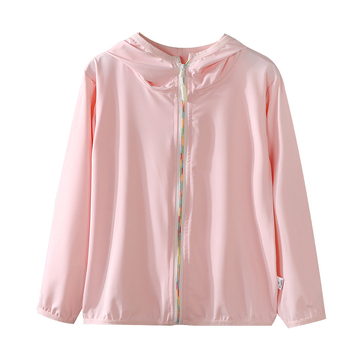 Bērnu kapucēta jaka ar UV aizsardzību UPF50+, viegla, Ice Silk oderējums, poliesters