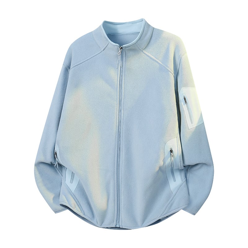 Мъжко качулково поларено яке – термоизолация, райета, свободен кардиган стил за зимно/есенно време