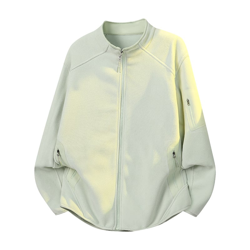 Мъжко качулково поларено яке – термоизолация, райета, свободен кардиган стил за зимно/есенно време