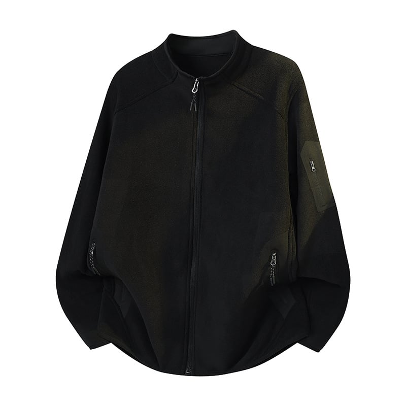 Мъжко качулково поларено яке – термоизолация, райета, свободен кардиган стил за зимно/есенно време