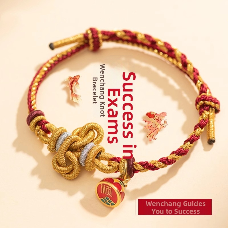 Ručno pleteni narukvica s čvorom, etnički stil, unisex; proljeće 2025; materijal uže; tehnika: ručno pletenje; marka Wonderful craftsman