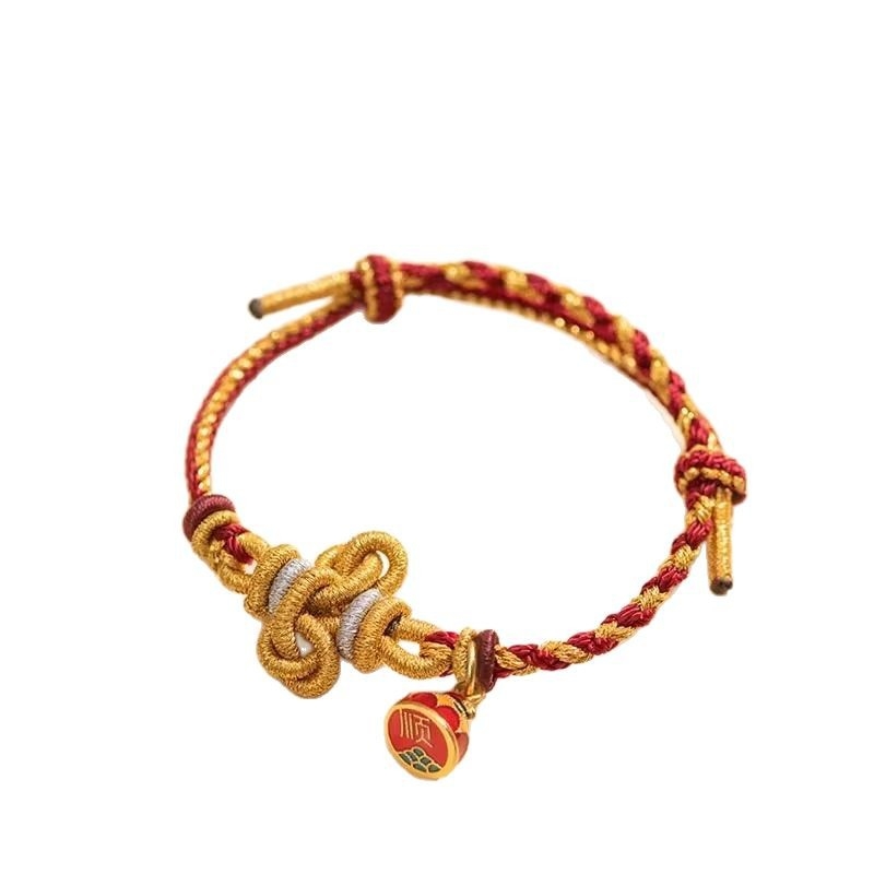 Ručno pleteni narukvica s čvorom, etnički stil, unisex; proljeće 2025; materijal uže; tehnika: ručno pletenje; marka Wonderful craftsman