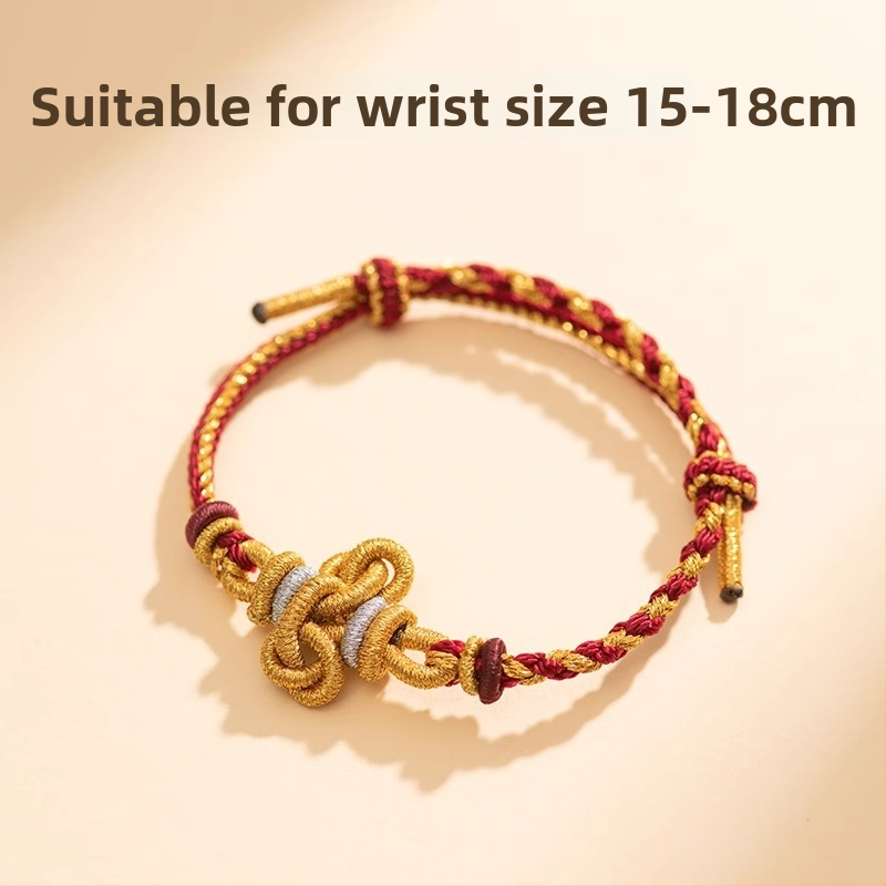 Ručno pleteni narukvica s čvorom, etnički stil, unisex; proljeće 2025; materijal uže; tehnika: ručno pletenje; marka Wonderful craftsman