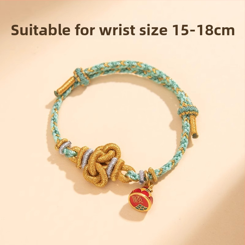 Ručno pleteni narukvica s čvorom, etnički stil, unisex; proljeće 2025; materijal uže; tehnika: ručno pletenje; marka Wonderful craftsman