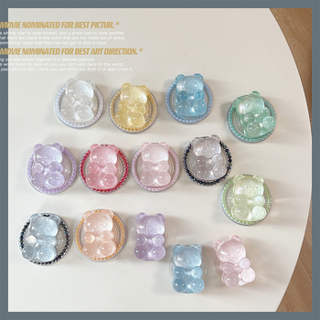 Držač za telefon u obliku mede s dizajnom airbag, magnetska kompatibilnost MagSafe, ljepilo i ljepljiva ugradnja, kreativni nosač prstena