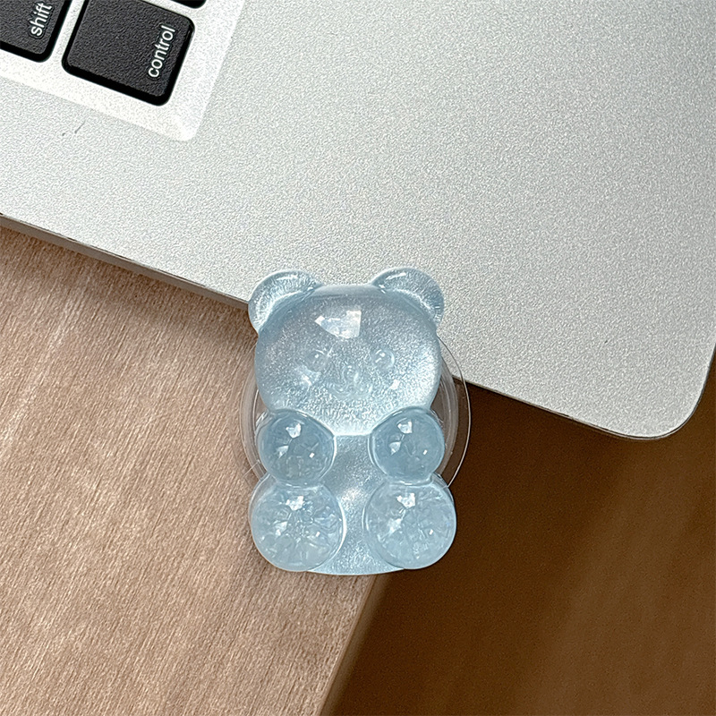 Držač za telefon u obliku mede s dizajnom airbag, magnetska kompatibilnost MagSafe, ljepilo i ljepljiva ugradnja, kreativni nosač prstena