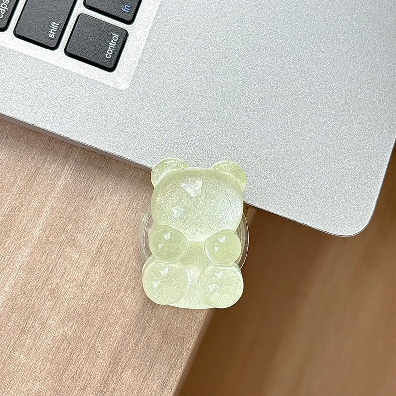 Držač za telefon u obliku mede s dizajnom airbag, magnetska kompatibilnost MagSafe, ljepilo i ljepljiva ugradnja, kreativni nosač prstena