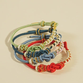 DIY pletena narukvica, šnura, etnički stil, unisex, ručno pletena