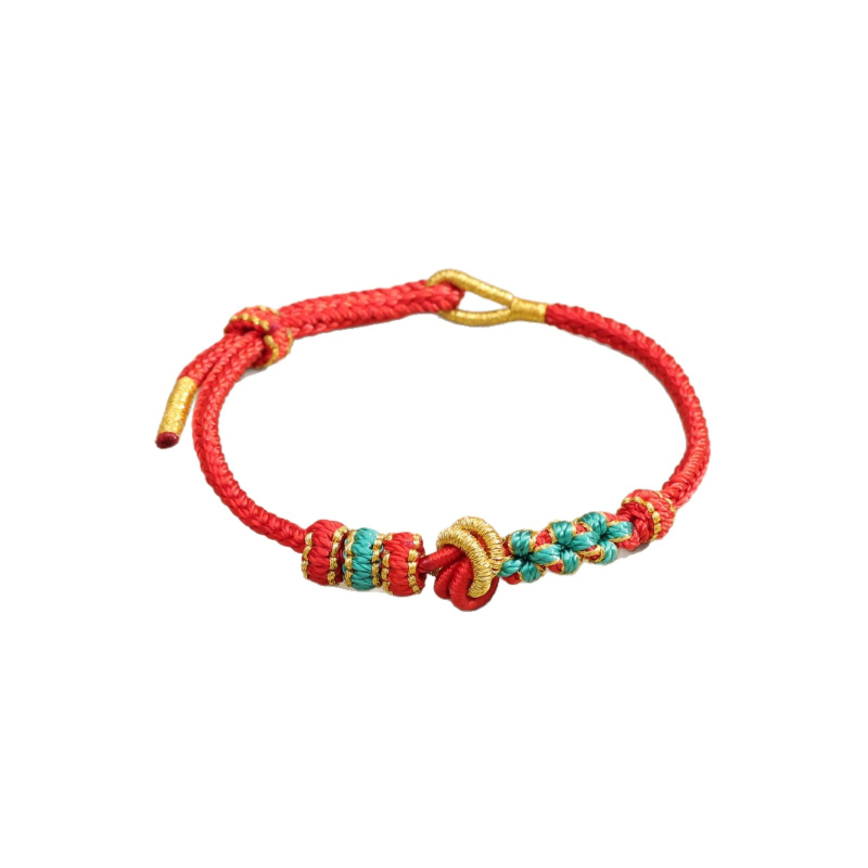 DIY pleteni narukvica od užeta, etnički stil, unisex, ručno pletena, Zima 2025