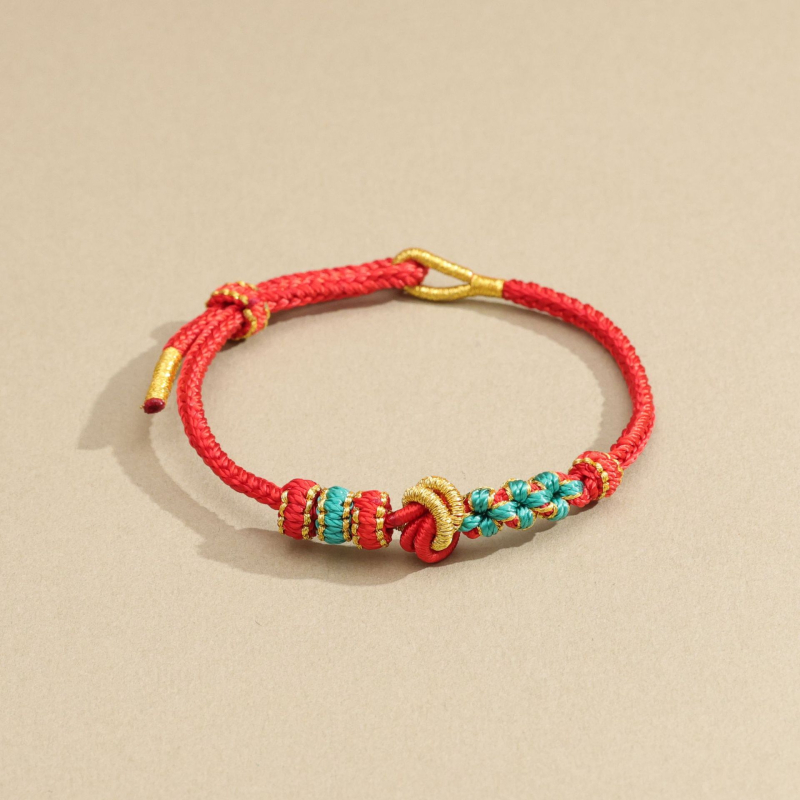 DIY pleteni narukvica od užeta, etnički stil, unisex, ručno pletena, Zima 2025