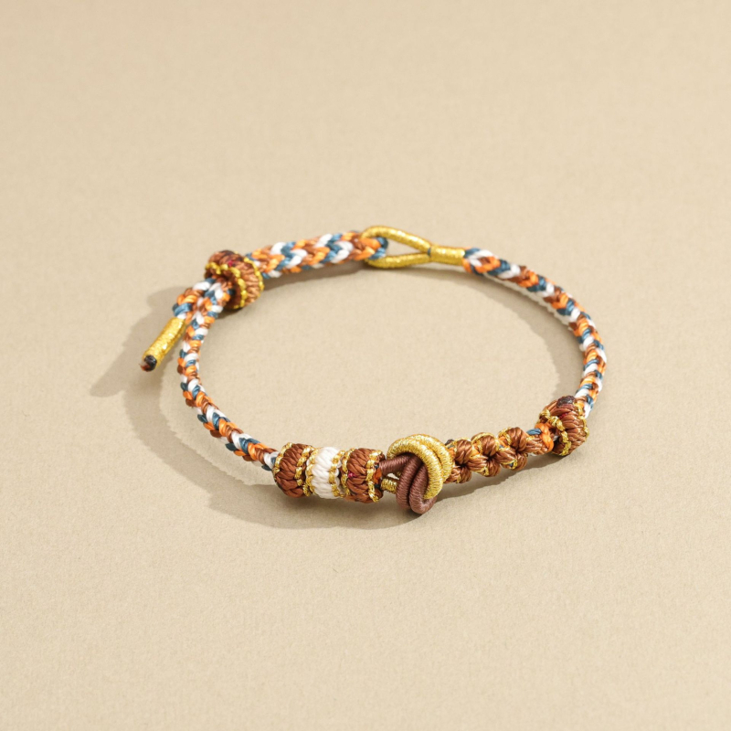 DIY pleteni narukvica od užeta, etnički stil, unisex, ručno pletena, Zima 2025